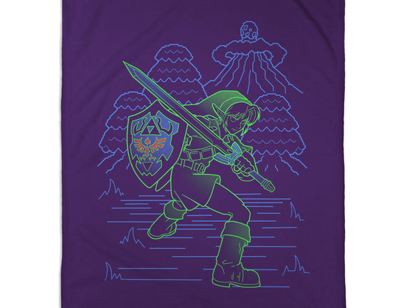 Neon Line-Art Hyrule Savior