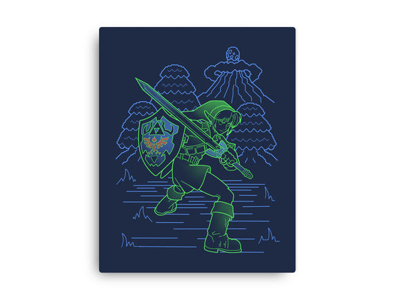 Neon Line-Art Hyrule Savior