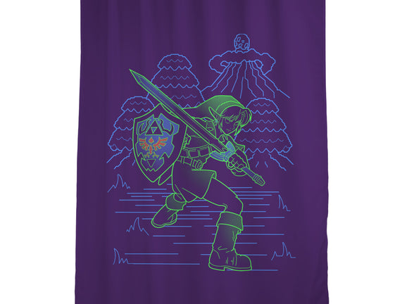 Neon Line-Art Hyrule Savior