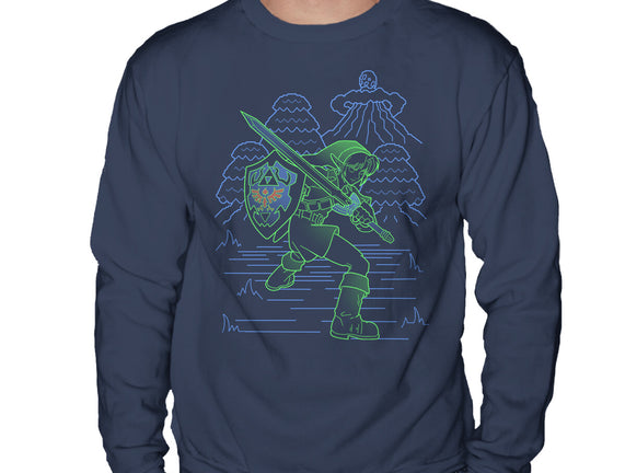 Neon Line-Art Hyrule Savior