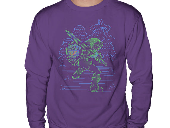 Neon Line-Art Hyrule Savior