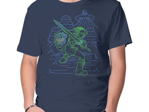 Neon Line-Art Hyrule Savior
