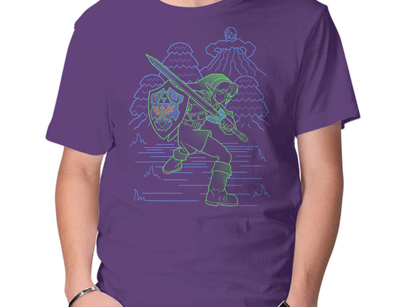 Neon Line-Art Hyrule Savior