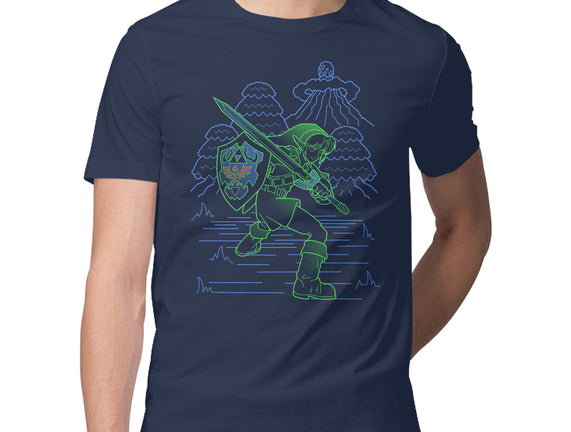 Neon Line-Art Hyrule Savior