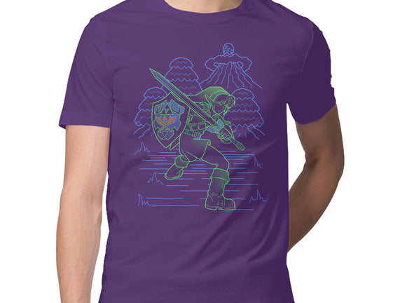 Neon Line-Art Hyrule Savior