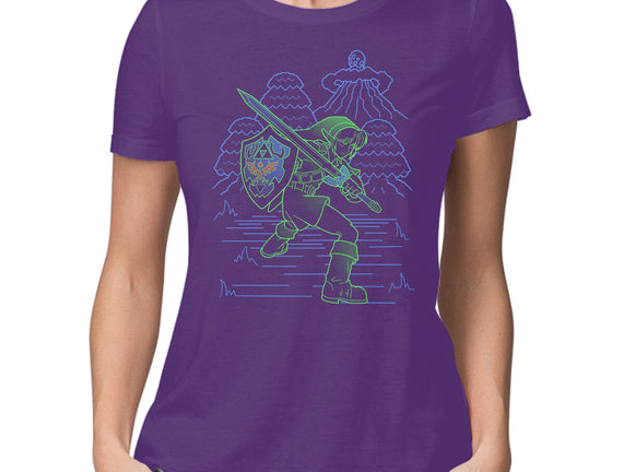 Neon Line-Art Hyrule Savior