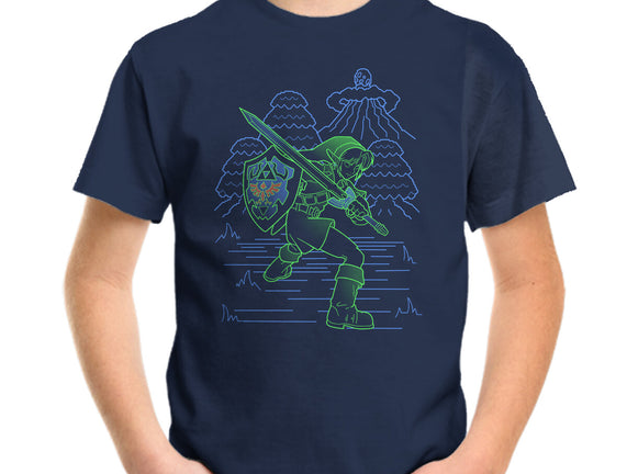 Neon Line-Art Hyrule Savior