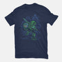 Neon Line-Art Hyrule Savior-Unisex-Basic-Tee-Astrobot Invention