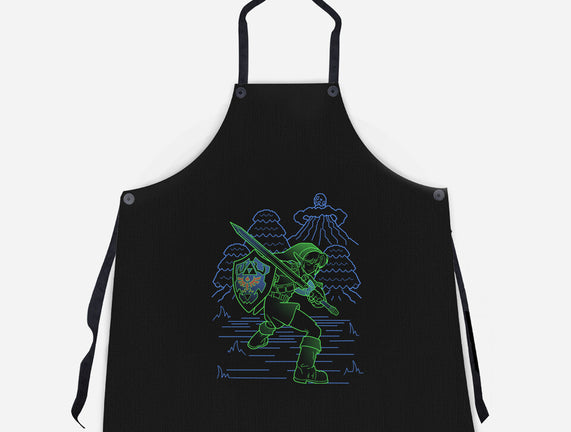 Neon Line-Art Hyrule Savior
