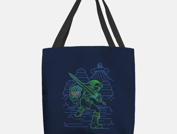 Neon Line-Art Hyrule Savior