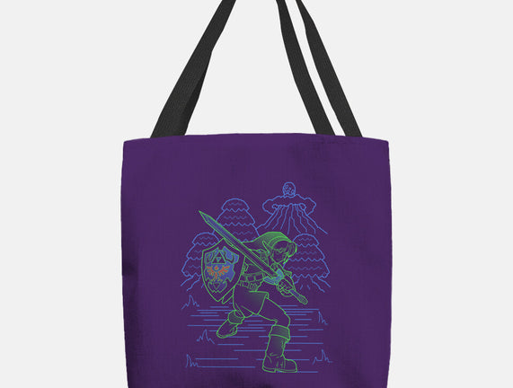 Neon Line-Art Hyrule Savior