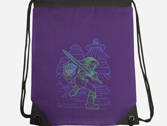 Neon Line-Art Hyrule Savior