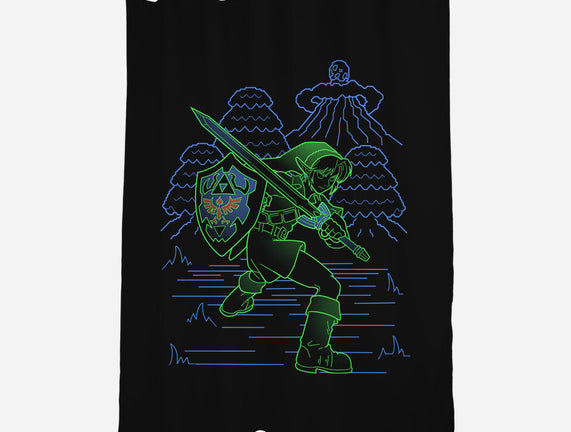 Neon Line-Art Hyrule Savior