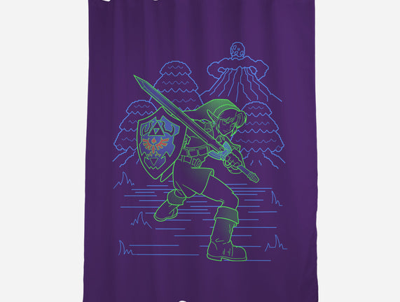 Neon Line-Art Hyrule Savior