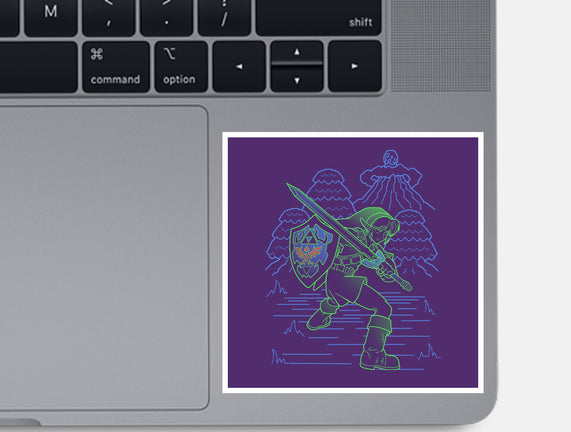 Neon Line-Art Hyrule Savior