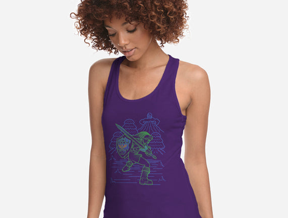 Neon Line-Art Hyrule Savior