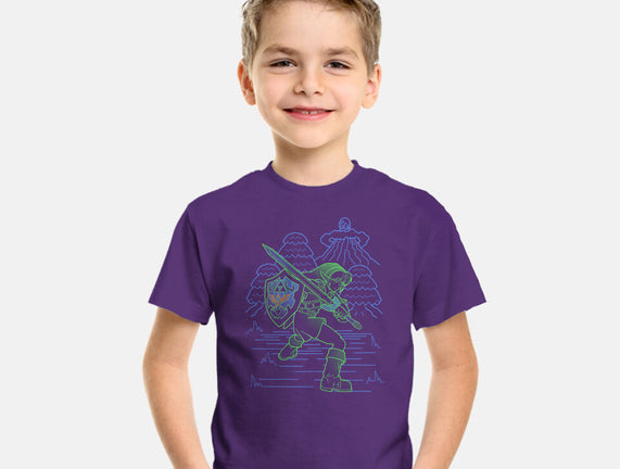 Neon Line-Art Hyrule Savior