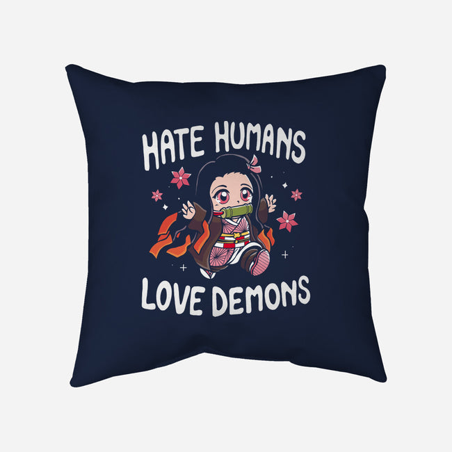 Hate Humans Love Demons-None-Removable Cover w Insert-Throw Pillow-Vallina84