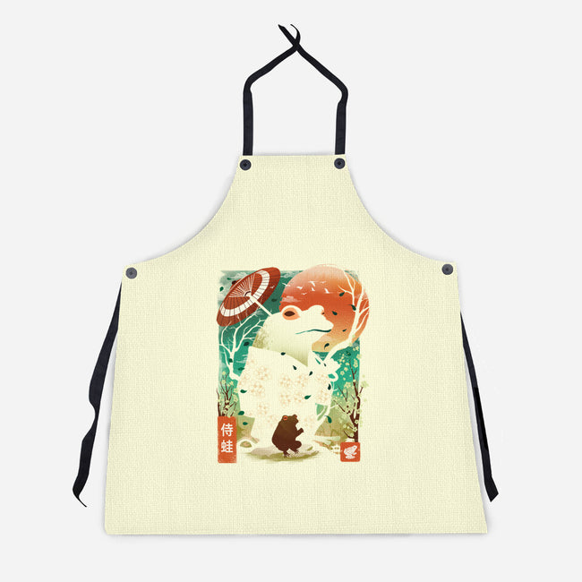 Frog Garden-Unisex-Kitchen-Apron-dandingeroz