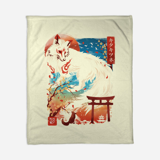 Kitsune Spirit-None-Fleece-Blanket-dandingeroz