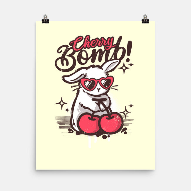 Cherry Bomb Bunny-None-Matte-Poster-NemiMakeit