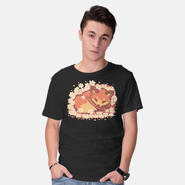 Daisy Spring Fox-Mens-Basic-Tee-TechraNova
