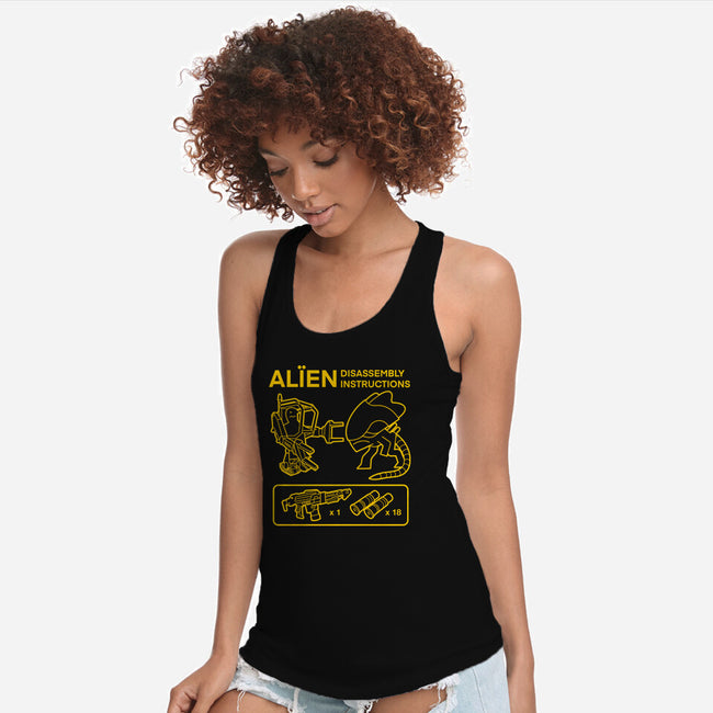 Alien Disassembly-Womens-Racerback-Tank-Jorgetiradoart