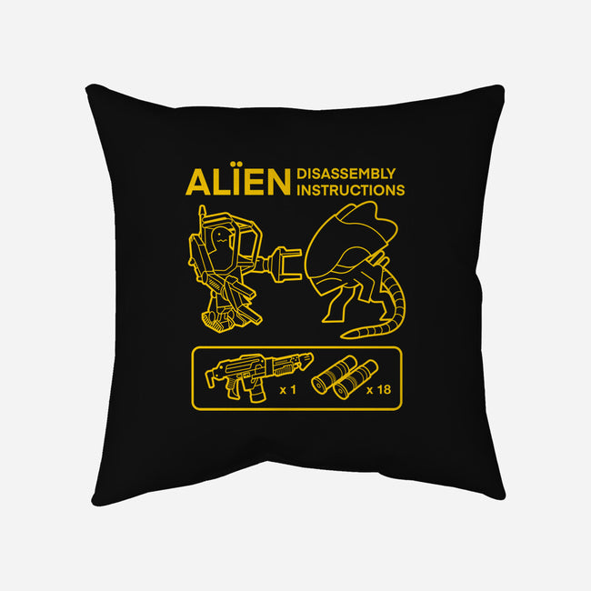 Alien Disassembly-None-Removable Cover w Insert-Throw Pillow-Jorgetiradoart