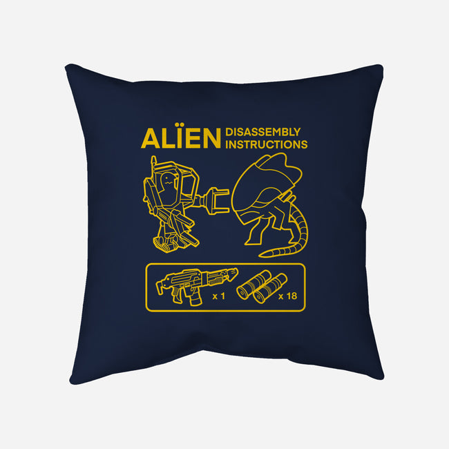 Alien Disassembly-None-Removable Cover w Insert-Throw Pillow-Jorgetiradoart