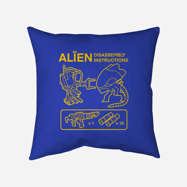 Alien Disassembly-None-Removable Cover w Insert-Throw Pillow-Jorgetiradoart