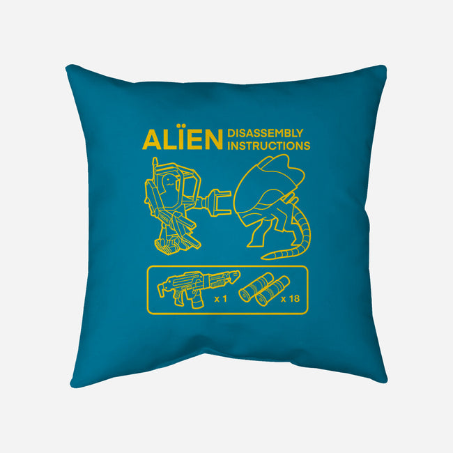 Alien Disassembly-None-Removable Cover w Insert-Throw Pillow-Jorgetiradoart