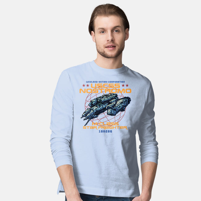 Star Freighter-Mens-Long Sleeved-Tee-momma_gorilla