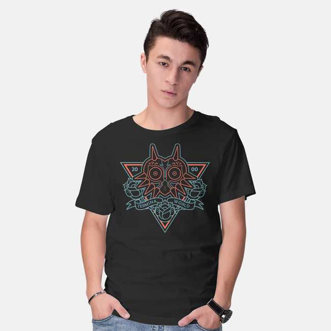 Neon Hipster Majora-Mens-Basic-Tee-Astrobot Invention