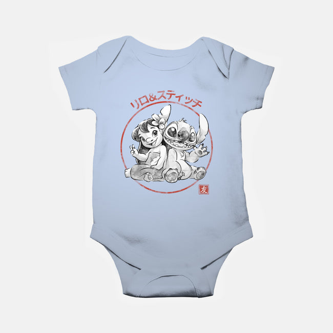 Aloha And Cosmo Sumi-E-Baby-Basic-Onesie-Astrobot Invention