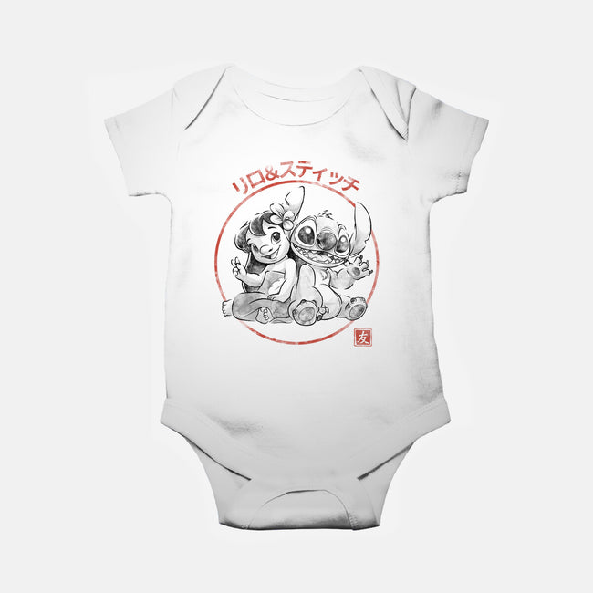 Aloha And Cosmo Sumi-E-Baby-Basic-Onesie-Astrobot Invention
