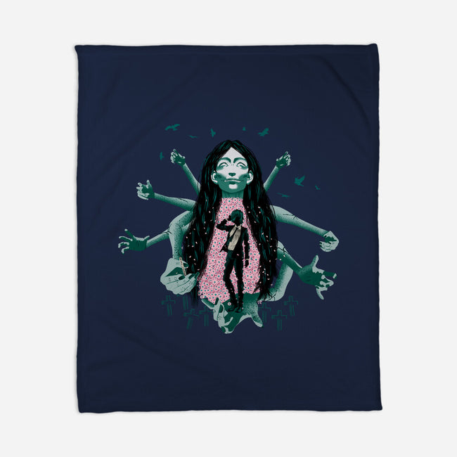 Himeno And Ghost Devil-None-Fleece-Blanket-Afire