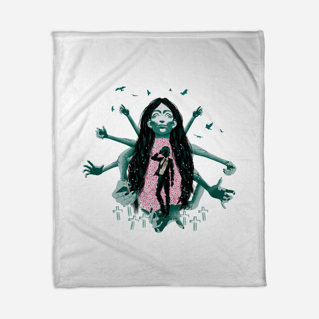 Himeno And Ghost Devil-None-Fleece-Blanket-Afire