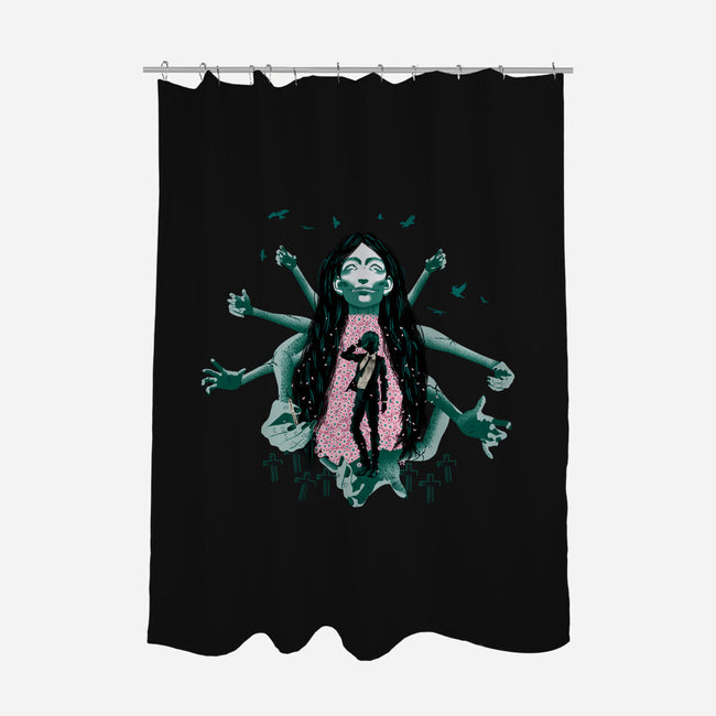 Himeno And Ghost Devil-None-Polyester-Shower Curtain-Afire