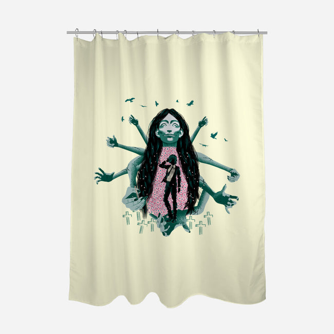 Himeno And Ghost Devil-None-Polyester-Shower Curtain-Afire