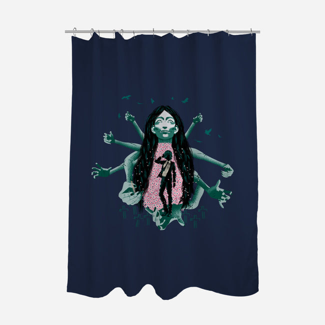 Himeno And Ghost Devil-None-Polyester-Shower Curtain-Afire