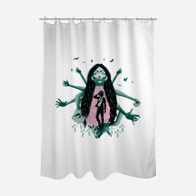 Himeno And Ghost Devil-None-Polyester-Shower Curtain-Afire