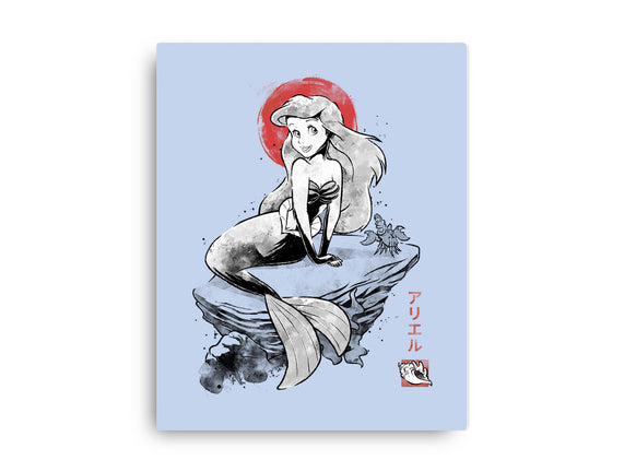 Queen Of The Wave Sumi-e