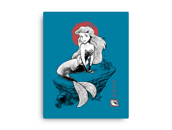 Queen Of The Wave Sumi-e