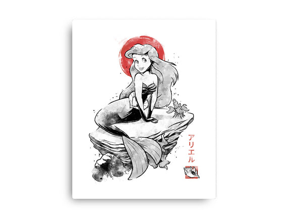 Queen Of The Wave Sumi-e