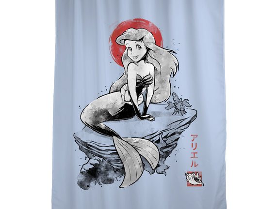 Queen Of The Wave Sumi-e