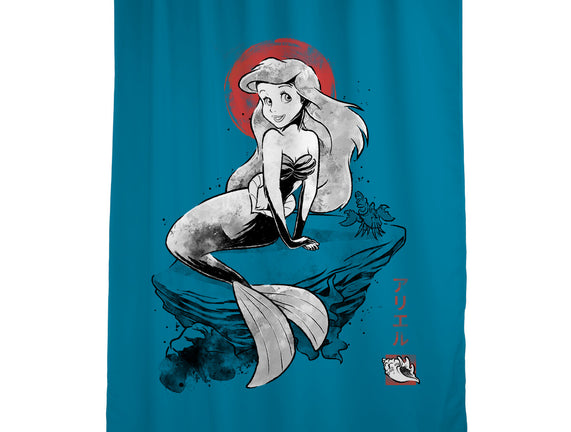 Queen Of The Wave Sumi-e
