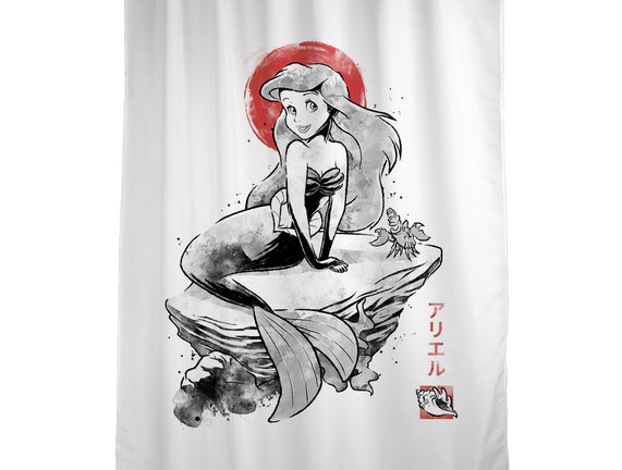 Queen Of The Wave Sumi-e