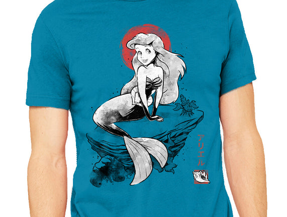 Queen Of The Wave Sumi-e