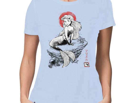 Queen Of The Wave Sumi-e