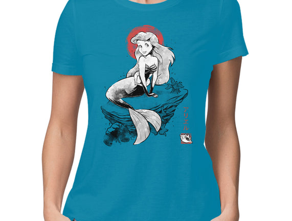 Queen Of The Wave Sumi-e